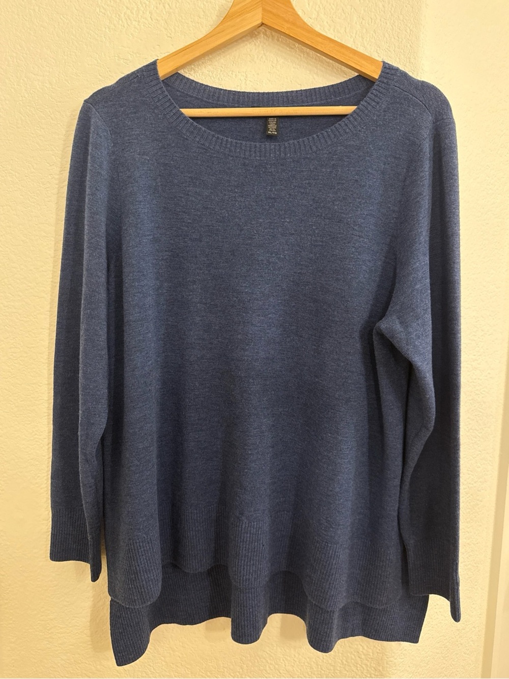 Eileen Fisher Extra Large Merino Wool Sweater - Navy - XL - Read